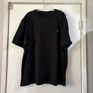 BMW Logo T-Shirt Tee Short Sleeve XXL 2X Black Chest Embroidery Cotton Blend